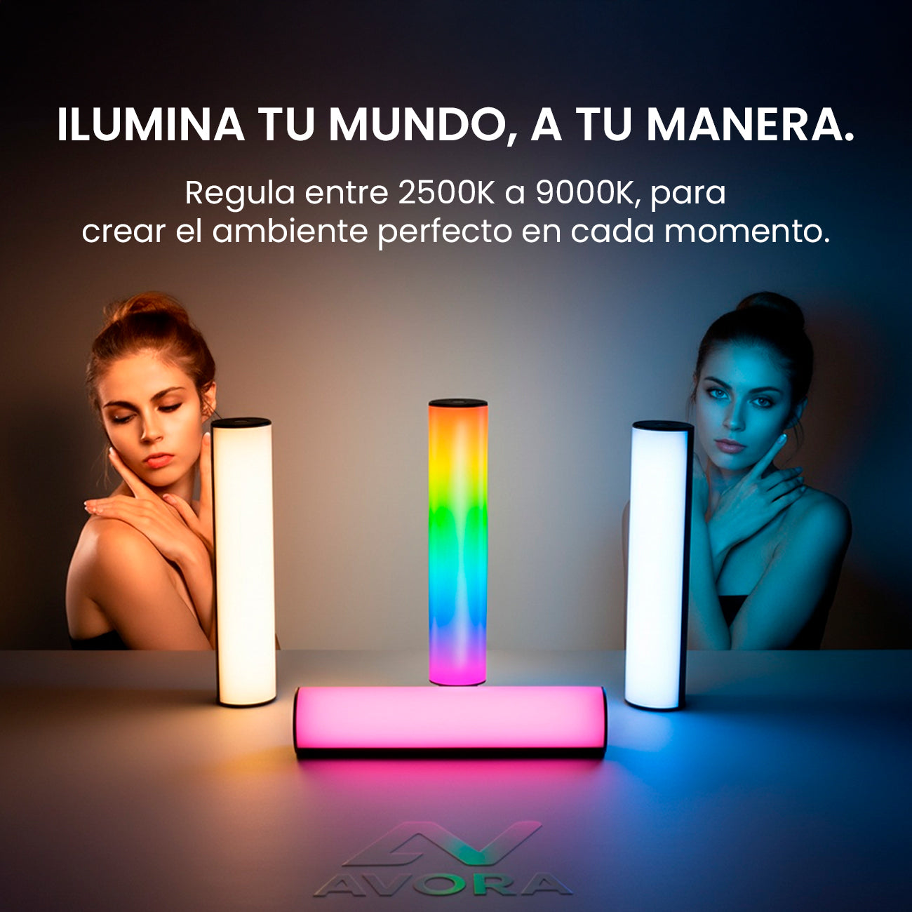 Luz LED Magnética RGB: Control de color e iluminación - AVORA