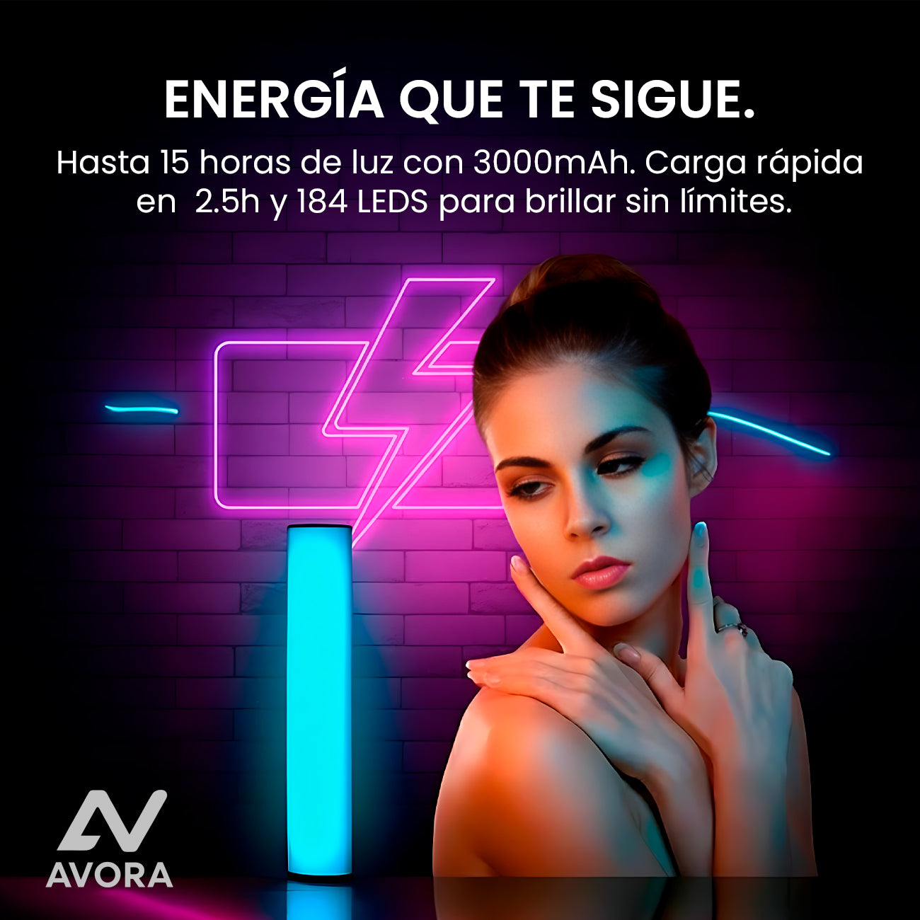 Luz LED Magnética RGB: Control de color e iluminación - AVORA