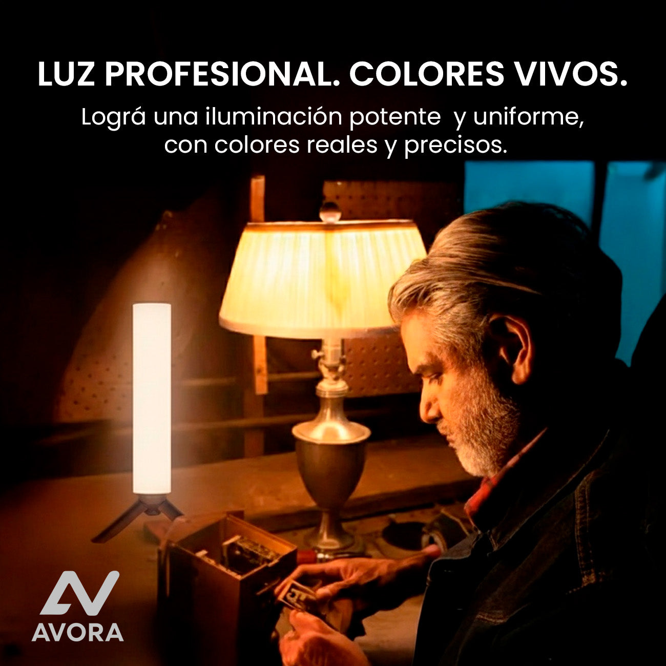 Luz LED Magnética RGB: Control de color e iluminación - AVORA