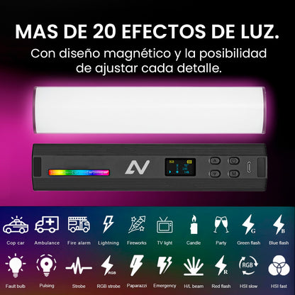 Luz LED Magnética RGB: Control de color e iluminación - AVORA