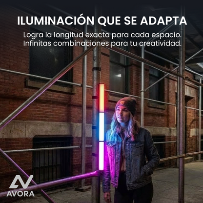 Luz LED Magnética RGB: Control de color e iluminación - AVORA